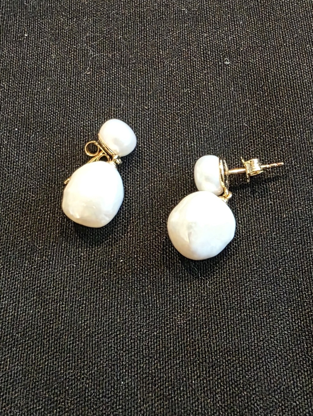 Missoma Goldplated Pearl Earrings 2mm New